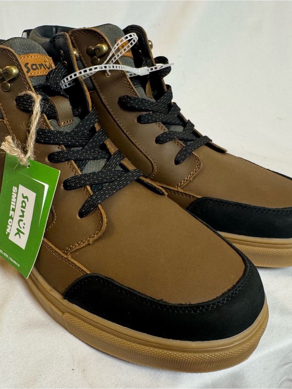 Sanuk Post Up Men's Sneaker Boots Brown/Black - Brand New NWOB